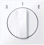 Central plate, fan rotation switch, antibacterial, active white, Merten System M MTN567325 | 3606485098616