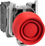 Complete push button, Harmony XB4, red pushbutton &Oslash;22 mm, spring return, 1 NC, ATEX XB4BPS42EX | 3389118030374