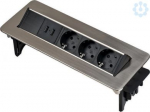Indesk Power USB charger table outlet strip 3 sockets + 2xUSB 2m 1396200113 | 4007123656660