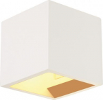 PLASTRA CUBE wall light, square, white plaster, G9, max. 42W 148018 | 4024163143516
