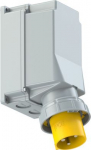 CEE-wall mounted plug 3x125A (2P+PE) 4h IP67 POWER TWIST yellow 543-4 | 9003399686412
