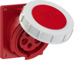 CEE-flanged socket 5x32A(3P+N+PE) 6h IP67 92x100 sloping red 4252-6V | 9003399131752