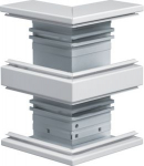 External corner of base profile for BRA 68x210mm lid 2x80mm of alu in pure white BRA652103D9010 | 4012740841252