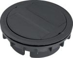 cable outlet with connection to flat chain floor thickness <20mm deep black LAFKK209005 | 4012002243855
