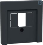 Schneider Electric Merten System M 297914 in color anthracite is a central plate for TAE telephone socket. This central plate belongs to M-Arc, M-Elegance, M-Plan, M-Plan glass, M-Smart, M-Star, System M aesthetic group. The fixing mode of this devic ...