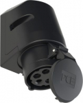 Wall socket outlet 5x16A (3P+N+PE) IP44 black 115-6x | 9003399935848