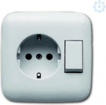 Socket outlet with switch, white 4310/6EUJ-214 2CKA001611A0169 | 4011395065105