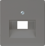 Cover plate UAE for computer outlet, carbon metallic, Delta I-System 5TG1227 | 4001869268378