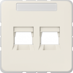 Centre plate 2xRJXX, beige, CD 569-2WE | 4011377284203
