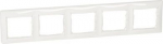 PLAQUE 5 POSTES HOR.BLANC 774455 | 3245067744550