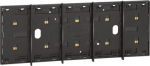 Electrified frame for the installation of up to 5 digital controls. Black. BT-KG8104P1 | 8005543643983