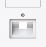 Cover plate with labelling field Data connection 1 gang studio white - Busch-art linear 2CKA001710A4223 | 4011395328248