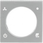 Color: Silver.   Cover plate for KNX RTC sensors code: 6124/98-509.   Size: 2 modules. 2CLA224040N1301 | 8427238100739