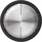Ring color: Black Glass   Rocker for switch/push-buttons code: 8111, 8122, 8144.2 & 8142 2CLA861100A1501 | 8427238121833