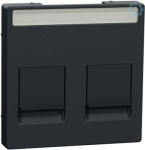 Schneider Electric Merten System M MEG4564-0414 in color anthracite is a central plate for modular jack connector. This central plate belongs to M-Arc, M-Elegance, M-Plan, M-Plan glass, M-Smart, M-Star, System M aesthetic group. The fixing mode of th ...