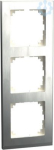 M-Pure Decor Frame, 3-gang, Stainle ss steel/aluminium, M-Pure Decor MEG4030-3646 | 4042811180911