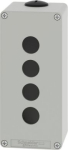 Die cast empty control station, Harmony XAP, XB2 SL, zinc alloy, grey, M25, 4 cut outs 22mm, 80x175x XAPD3504 | 3389118324855