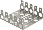 Montāžas pamatne, paredzēta 5 pieslēgumu vai izolācijas kopnēm. Režģa izmērs 22,5 mm.  Dziļums 22 mm, 30 mm, 50 mm 5084036 | 4012195525554
