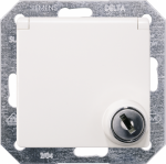 DELTA i-system titanium white SCHUKO socket outlet 10/16 A 250 V With screwless Connection terminals with increased touch protection w. spring flap 55x 55 mm, with lock DELTA switches and socket outlets &ndash; design and quality to perfection from Siemens ...