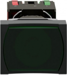 Green rectang flush complete illum pushbutton &Oslash;16 spring return 1NO+1NC 12...24V. range of product: Harmony XB6 - device short name: XB6 - mounting diameter: 16 mm - contacts type and composition: 1 NO + 1 NC - contacts operation: slow-break - light  ...