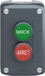 Dark grey station, green flush/red flush pushbuttons &Oslash;22 spring return. range of product: Harmony XALD - product or component type: complete control station - device short name: XALD - product destination: for XB5 &Oslash; 22 mm control and signalling units ...
