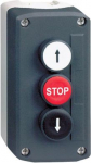 Complete control station, Harmony XALD, XALK, dark grey, flush push buttons 22mm, white up arrow 1NO XALD326H7 | 3389119414302
