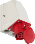 Wall mounted socket 4x16A (3P+PE) 6h IP44, red 914-6 | 9003399088445
