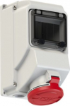 Wall mounted socket 5x32A (3P+N+PE) 6h IP44 with window 75253-6 | 9003399981487
