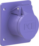 CEE flanged socket 2x16A 12h 24VAC 50/60Hz IP44/IP54 TWIST purple 75x85 362F87V | 9003399309830