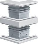 External corner of base profile for BRA 68x210mm lid 2x80mm of alu traffic white BRA652103D9016 | 4012740014250