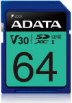 MEMORY SDXC 64GB V30/ASDX64GUI3V30S-R ADATA ASDX64GUI3V30S-R | 4713218463913