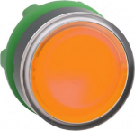 Orange flush illuminated pushbutton head &Oslash;22 spring return for integral LED. range of product: Harmony XB5 - device short name: ZB5 - product compatibility: integral LED - mounting diameter: 22 mm - operator additional information: with plain lens. Z ...