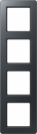 4-gang frame matt anthracite, A flow AF584BFANM | 4011377173224