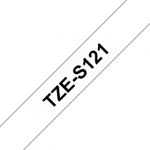 Brother | TZe-S121 Strong Adhesive Laminated Tape | Black on Clear | TZe | 8 m | 9 cm TZES121 | 4977766693295