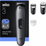 4-in-1 Cordless Grooming Kit All-in-One Series 3, black AIO3500 | 8700216429337