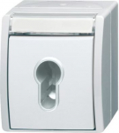 Key Switch with labelling field Key, Off switch 1-pole alpine white - ocean 2CKA001101A0925 | 4011395094624