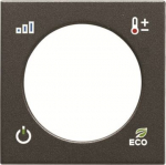 Color: Anthracite.   Cover plate for KNX RTC sensors code: 6124/98-509.   Size: 2 modules. 2CLA224040N1801 | 8427238100722