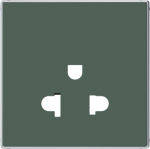 Color: Comodoro .   Cover plate with Euroamerican type figure for universal socket outlet code: 8139. 2CLA853800A1901 | 8427238227443