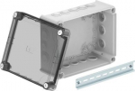 Instalācijas kārba ar pacelto caurspīdīgu vāku 240x190x115, PP/PC, gai&scaron;i pelēks, 7035 2007756 | 4012195985969