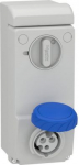 Unika interlocked socket, 16A, 2p+E, 200...250 V AC, IP65, wall. range of product: PratiKa - product or component type: interlocked socket - device short name: Unika socket - plug, socket category: low voltage - poles description: 2P + E - network ty ...