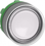 White flush illuminated pushbutton head &Oslash;22 spring return for integral LED. range of product: Harmony XB5 - device short name: ZB5 - product compatibility: integral LED - mounting diameter: 22 mm - operator additional information: clear boot - additi ...