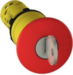 Emergency stop push button, Harmony XB7, 22mm, red mushroom 40mm, trigger key release, 1NO + 1NC XB7NS9445 | 3606480465659