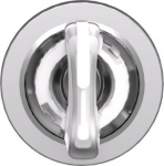 Head for illuminated selector switch, Harmony XB4, metal, white handle, flush mounted, 30mm, univers ZB4FK1313 | 3606489582081