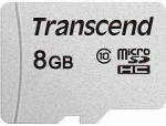 CLASS10 MEMORY MICRO SDHC Memory Card, 8GB, Grey TS8GUSD300S | 760557842798