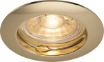 Downlight ceiling light PIKA, QPAR51, max. 50 W, GU10, IP20, brass 1000716 | 4024163190084