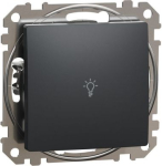 1-way Push-Button 10A Lamp Symbol, anthracite Sedna Design SDD114132 | 3606481480071