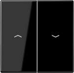 2-gang rocker with arrow symbols, for blinds, black, LS LS995PSW | 4011377866706