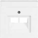 1803-02-84 Cover plate for modular IAE/UAE data socket, white, 2xRJ45, Platform 63 2CKA001710A3164 | 4011395996713