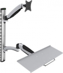 Digitus | Wall mount | Workstation | Adjustable Height, Tilt, Swivel | 27 " | Maximum weight (capacity) 6 kg | Silver DA-90354 | 4016032383161