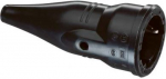 SCHUKO rubber connector, black, 3 x 1.5 mm? wiring space 1479090 | 4011721023632